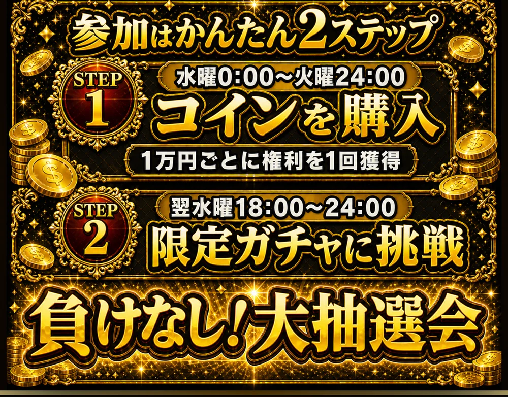 オリパスタジアム ゴールデンボーナスの参加2ステップ