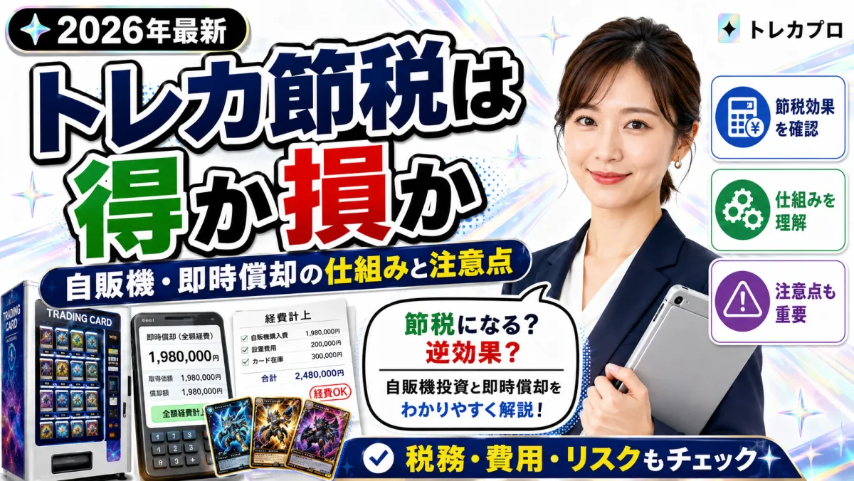 トレカ節税は得か損か｜自販機・即時償却の仕組みと注意点